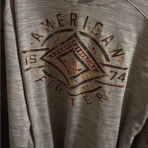 American Fighter Gray and Orange Athletic Sweatshirt